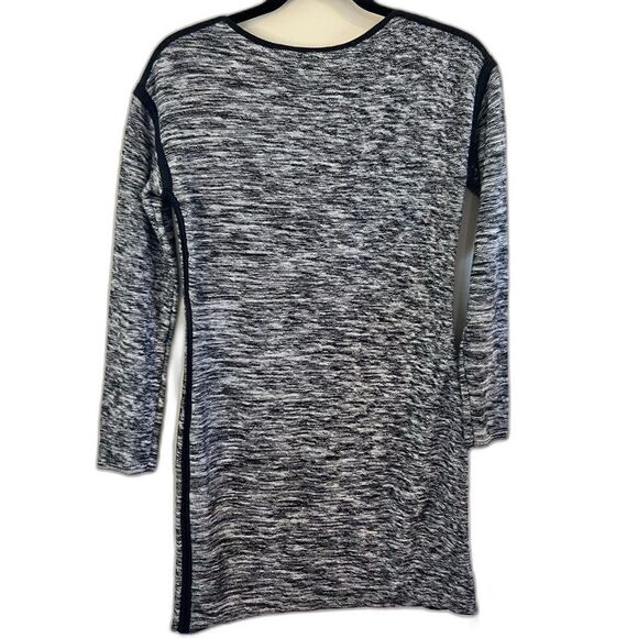 Athleta Retreat Marled Knit Sweater Dress Black Gray Size Small Cozy Couture - Picture 3 of 12